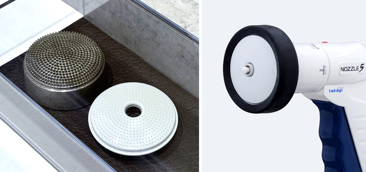 散水ノズルのシャワースクリーン部分をつくる金型 写真