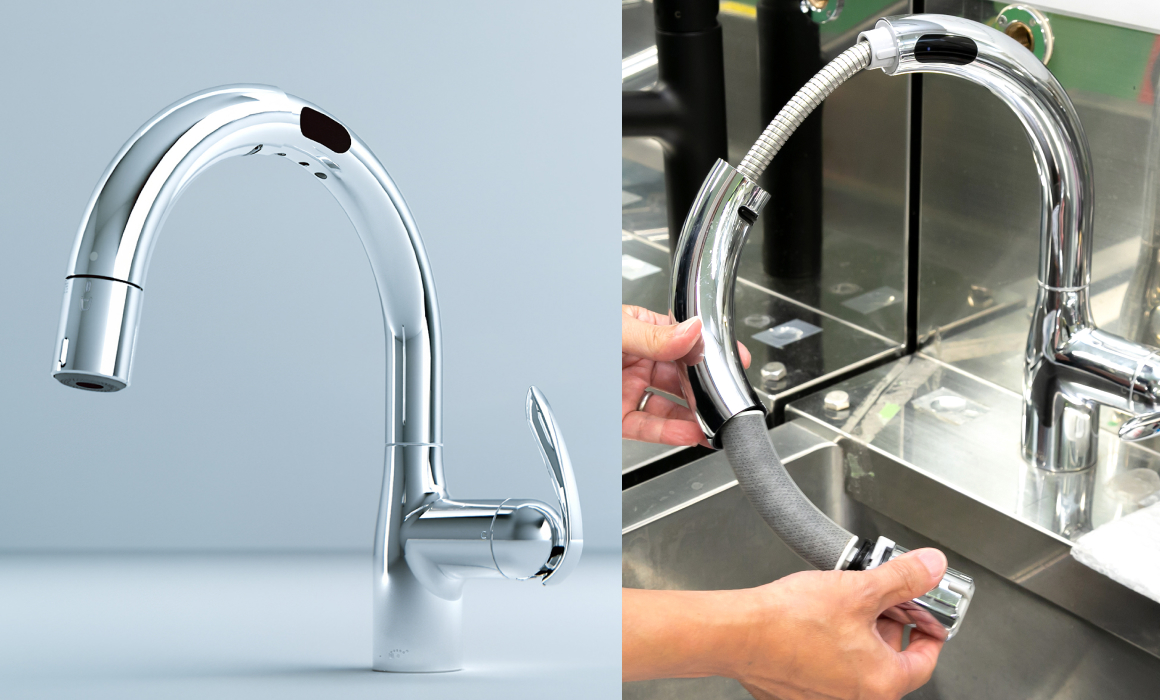 タッチレス蛇口一体型浄水器LCシリーズ　写真